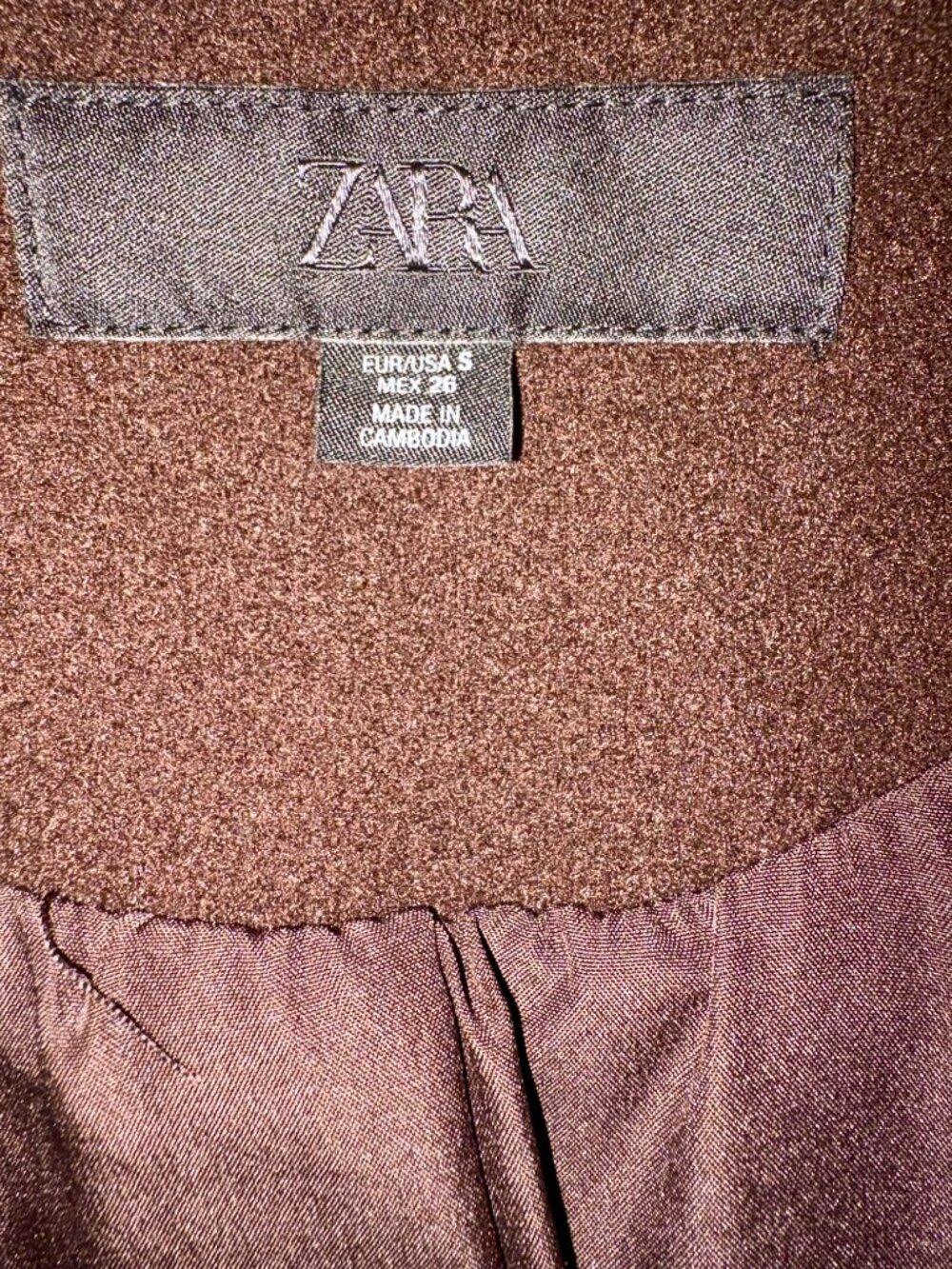 Zara Brown Bomber Jacket - Picture 8 of 11